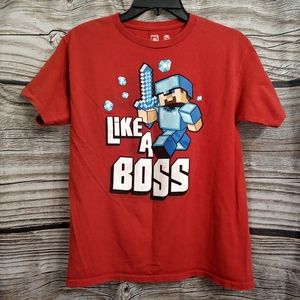 Minecraft Shirt Youth Red